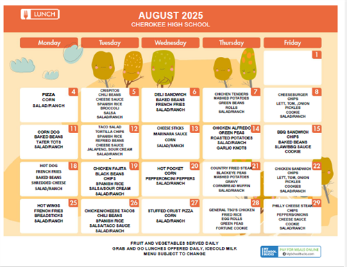 August Menu